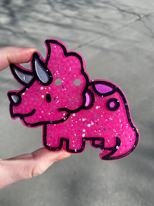 Feminine Triceratops Dinosaur Freshie