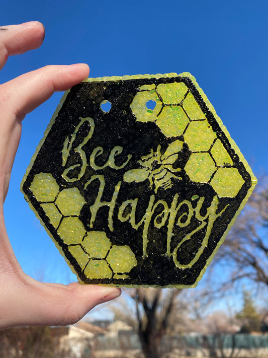 Bee Happy (Dark design) Freshie