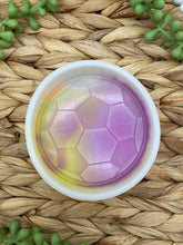 Load image into Gallery viewer, Soccer Ball Freshie Mold, sport car freshie design oven safe silicone mold for wax melt mold for resin car freshie mold, sport silicone mold
