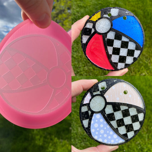 Checkerboard Plaid Beach Ball Mold