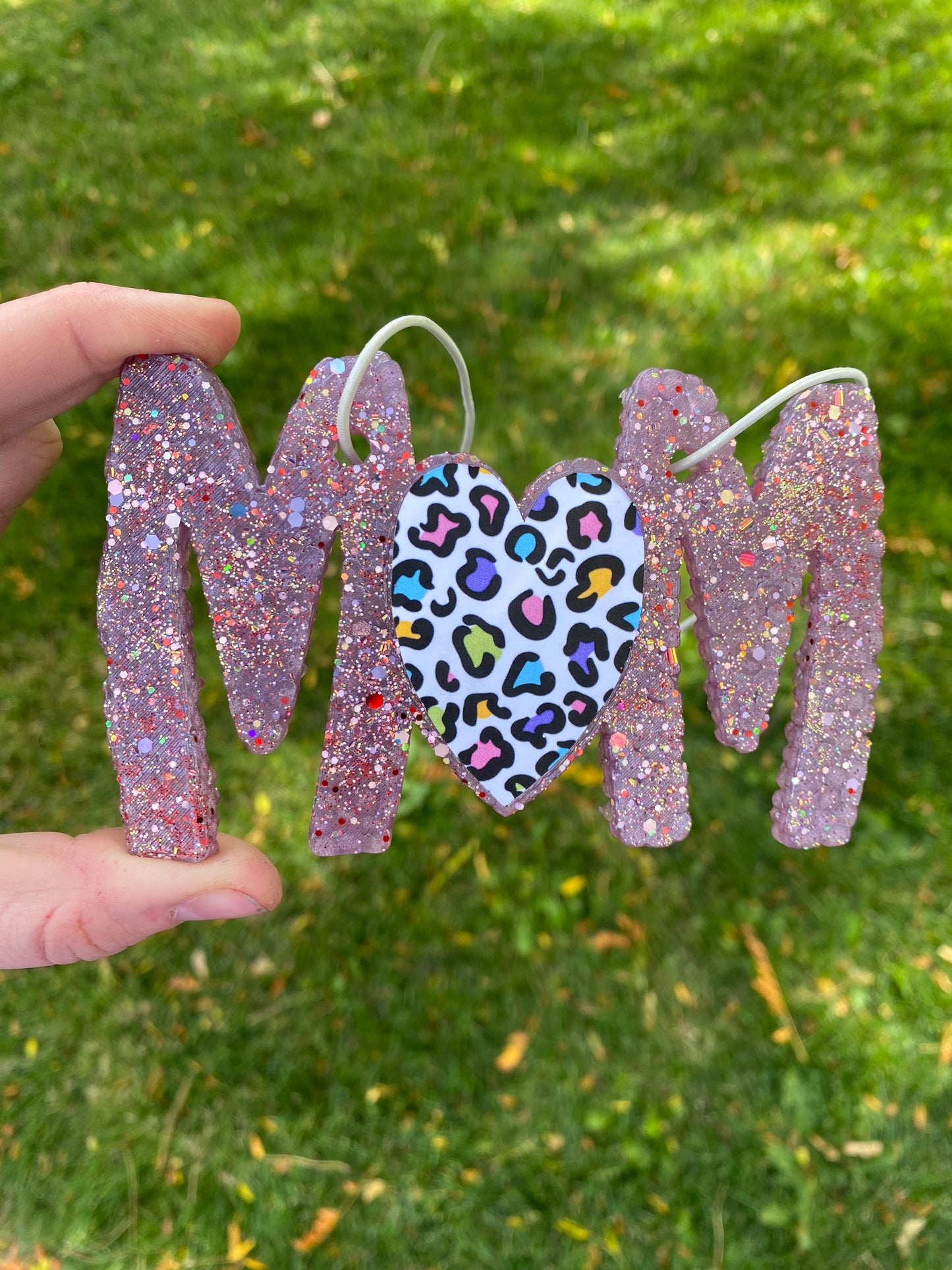 Mom Patterned Heart Freshie