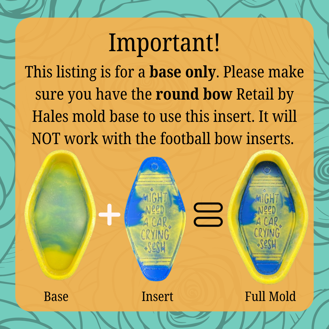 ROUND Bow Base Freshie Mold