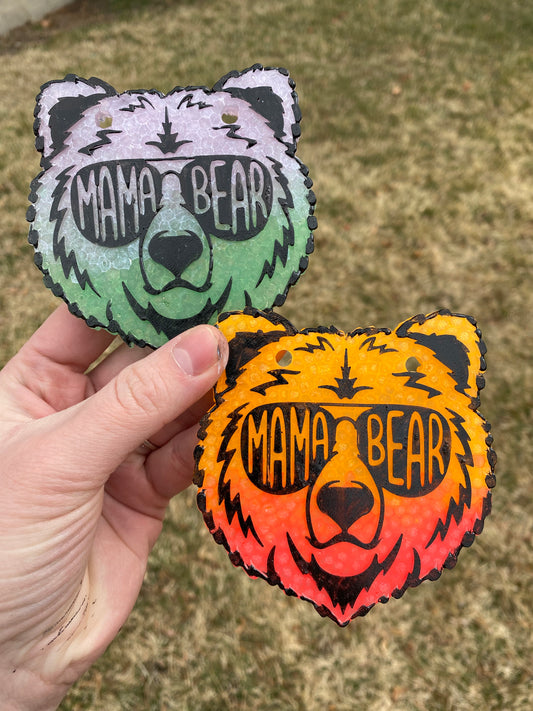 Mom Grizzly Bear- Colorful Freshie