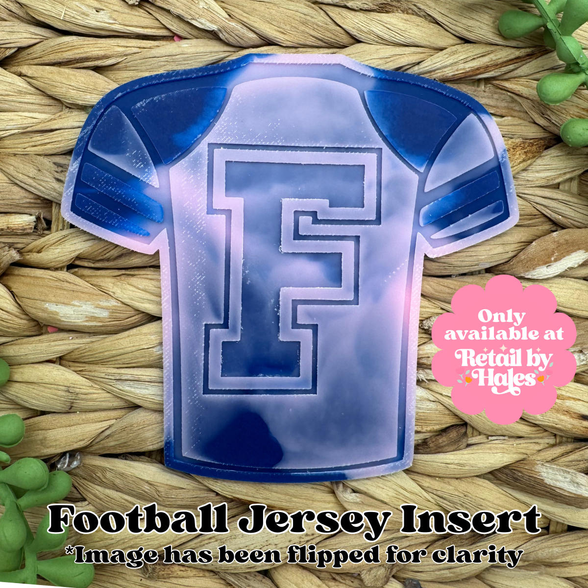 F Varsity Letter Football Jersey Insert Freshie Mold