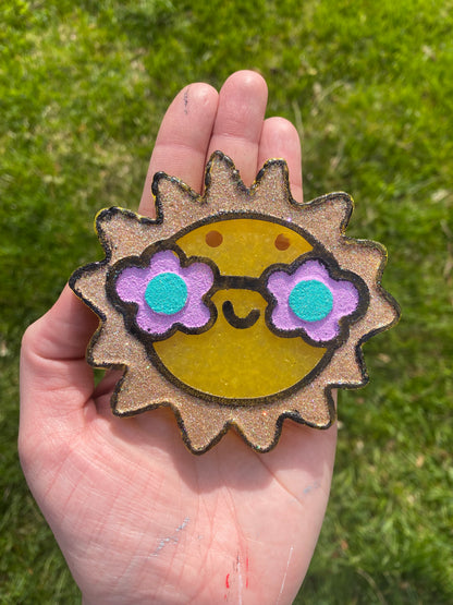 Sun with Flower Glasses Mold