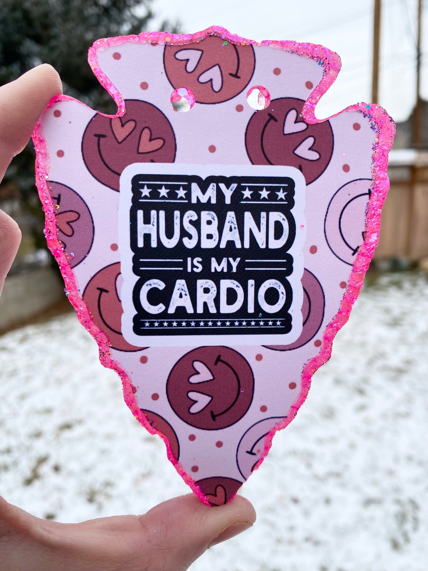 My Husband is My Cardio Arrowhead Freshie