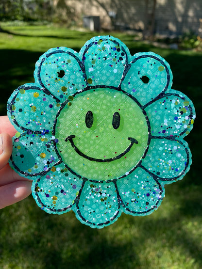 Retro Smile Daisy Flower Freshie