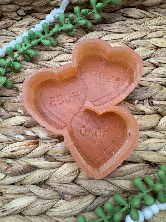 Triple Heart Stack Be Mine XOXO Hugs - USED - K&L