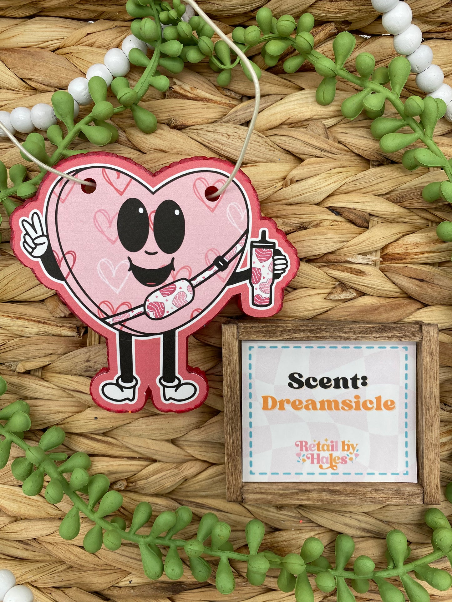 76- CLEARANCE Bougie Heart Valentine- Dreamsicle