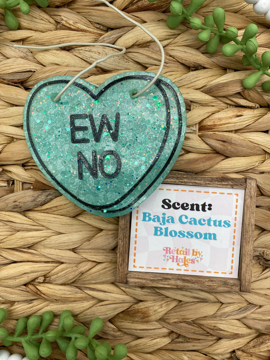 277- CLEARANCE Conversation Heart Valentine Ew No- Baja Cactus Blossom