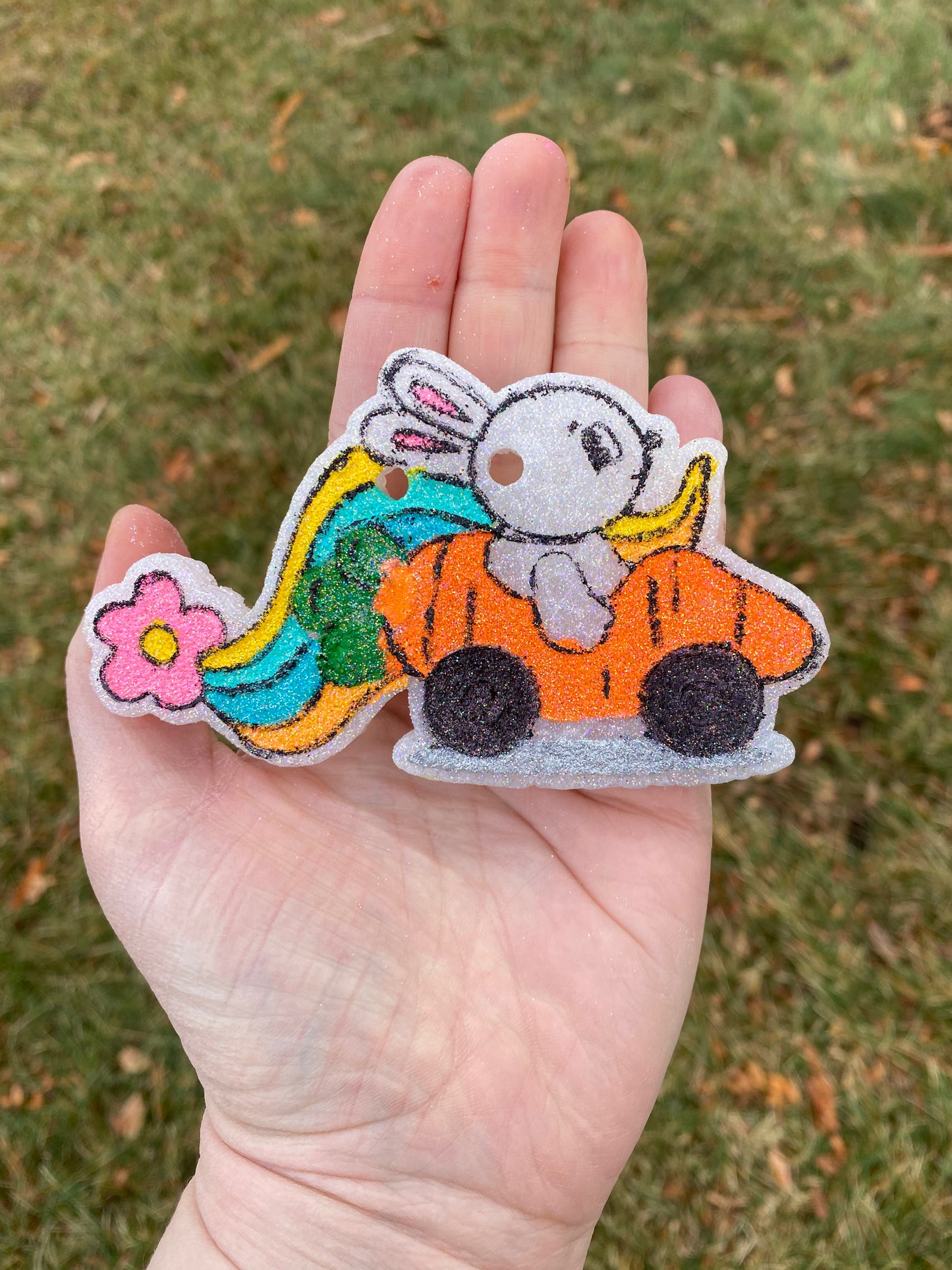 Bunny in Rainbow Car Freshie Mold for easter, car freshie designs oven safe silicone cross mold for resin cross easter mold easter freshie