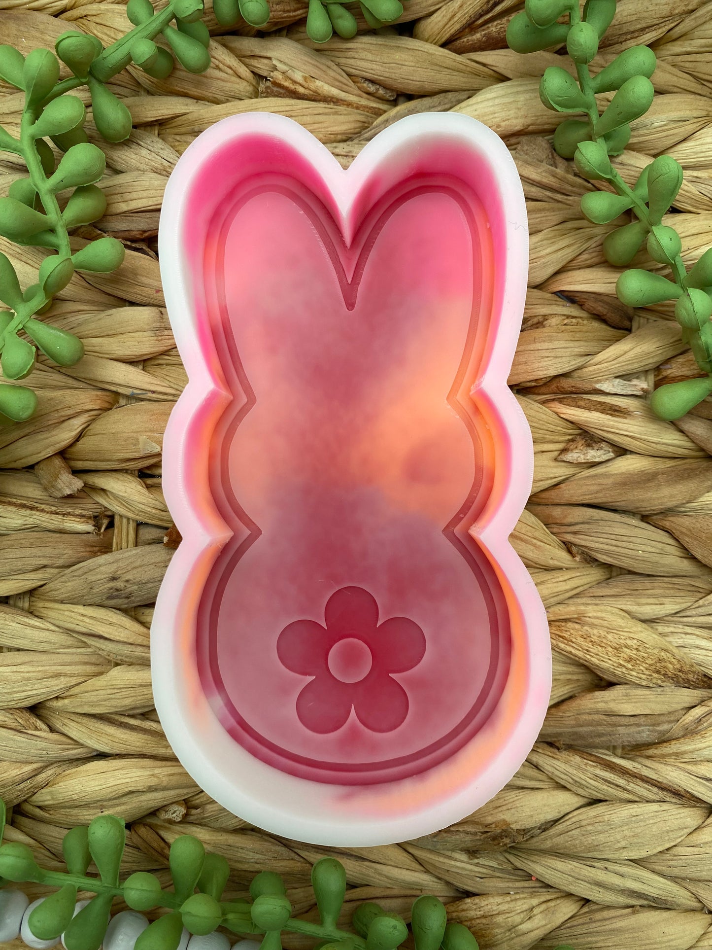 Flower Bunny Freshie Mold for easter, car freshie designs oven safe silicone cross mold for resin cross easter mold for bath bombs