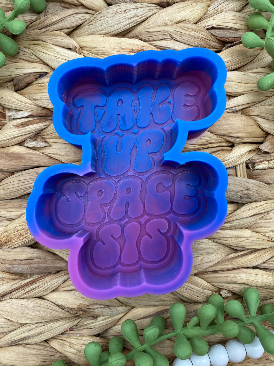 Take up Space Freshie Mold inspirational car freshie designs oven safe silicone mold for resin wax melt mold for bath bomb uplifting mold