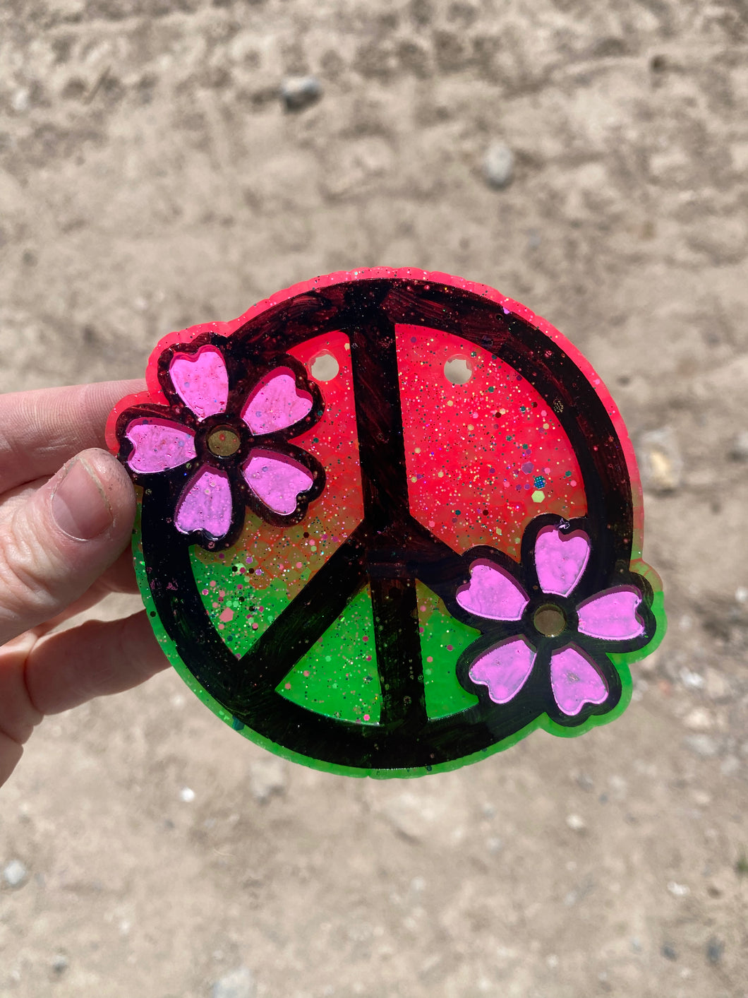 Floral Peace Sign Freshie