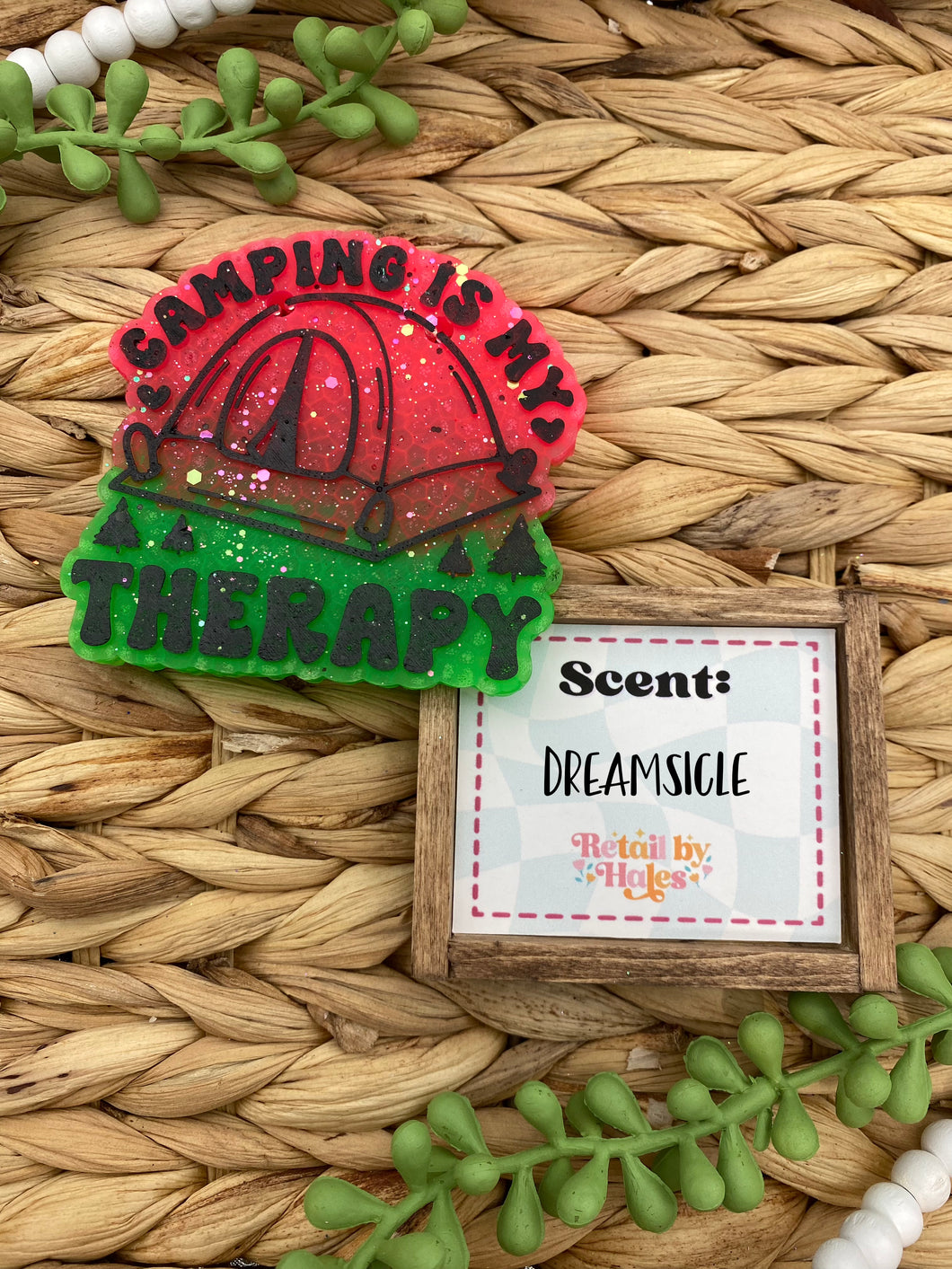 263- Camping is My Therapy - Dreamsicle - summer, spring, camping, campfire