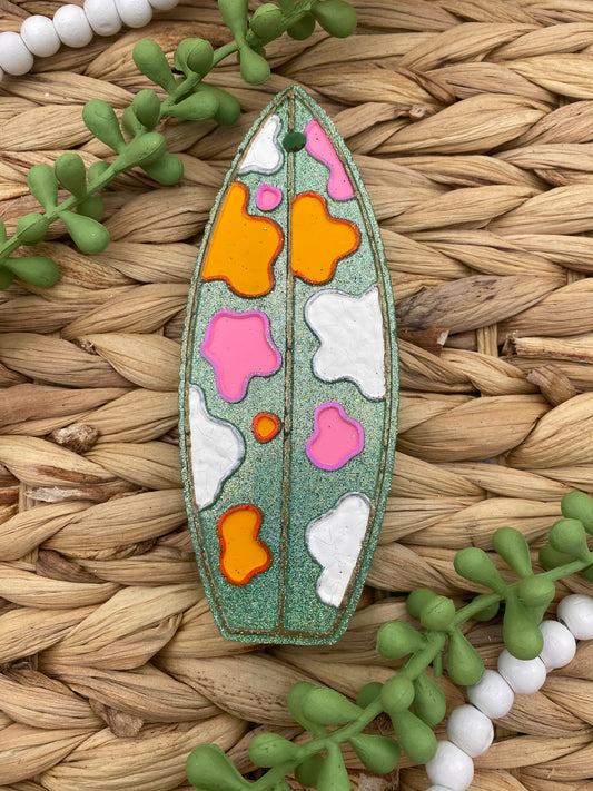 294- Surfboard with Cow Print - Skittles - Western, Summer, Beach