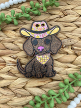 Load image into Gallery viewer, Cowboy Dachshund Dog Freshie
