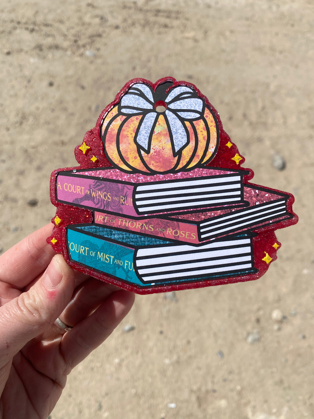 Pumpkin Book Stack