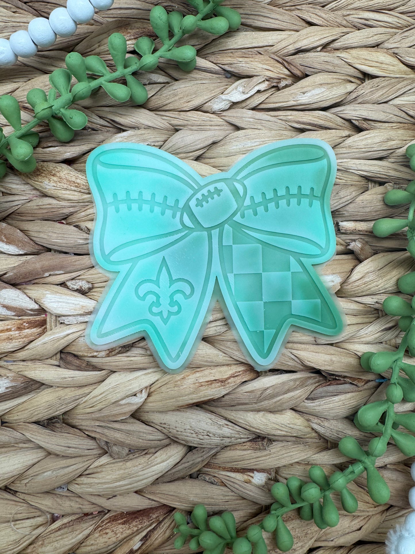 RTS- saints football bow INSERT