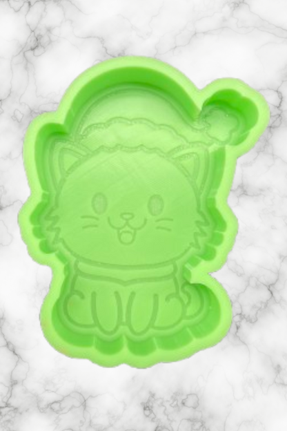 Christmas Kitten Freshie Mold