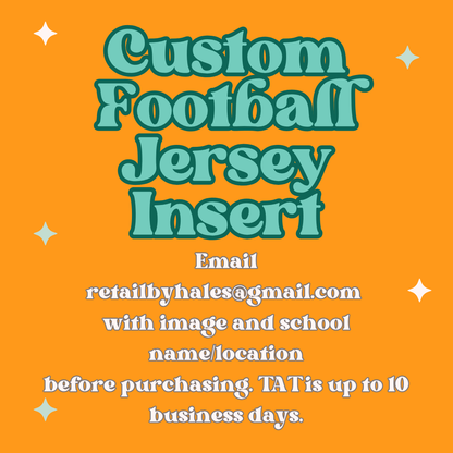 CUSTOM Football Jersey Insert Freshie Mold