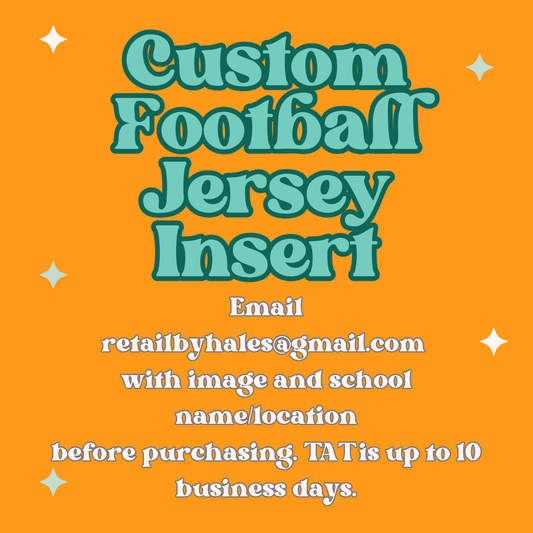 CUSTOM Football Jersey Insert Freshie Mold