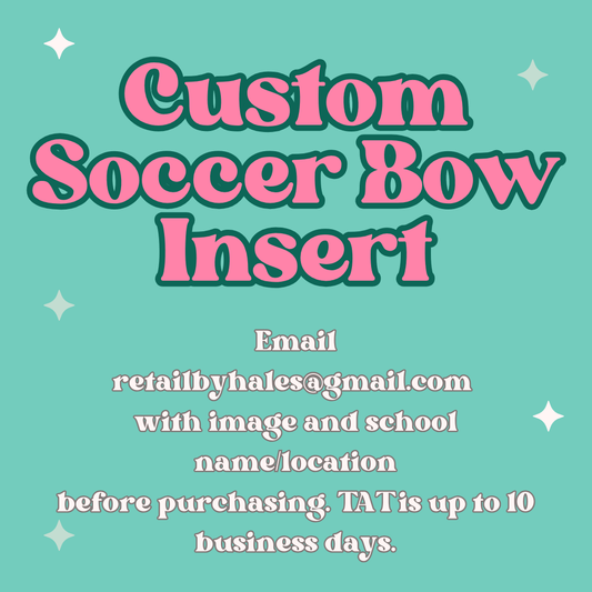 CUSTOM Soccer Bow Insert Freshie Mold
