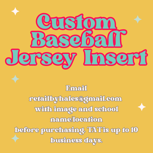 CUSTOM Baseball Jersey Insert Freshie Mold