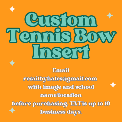 CUSTOM Tennis Ball Bow Insert Freshie Mold