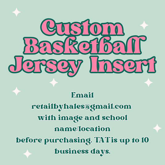 CUSTOM Basketball Jersey Insert Freshie Mold