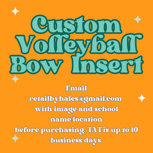 CUSTOM Volleyball Bow Insert Freshie Mold
