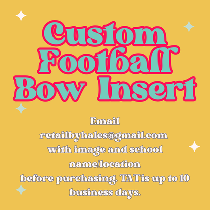 CUSTOM Football Bow Insert Freshie Mold