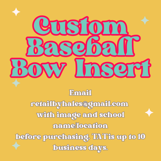 CUSTOM Baseball Bow Insert Freshie Mold