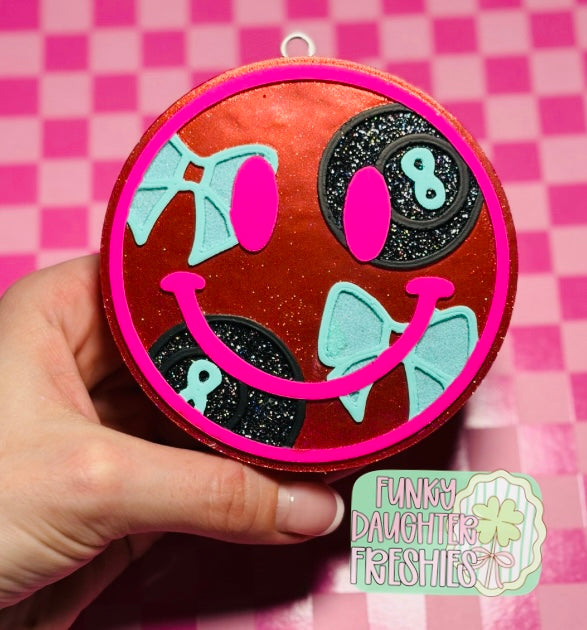 8 Ball Smile Round Insert for Circle Freshie Mold
