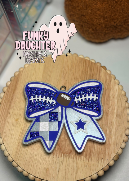 Dallas Cowboy Football Bow Insert Freshie Mold