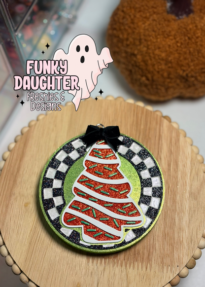 Tree Cake Round Insert for Circle Freshie Mold