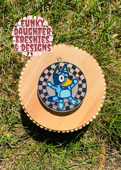 Blue Dog Round Insert for Circle Freshie Mold