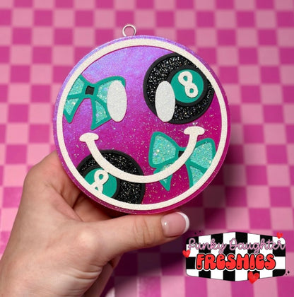 8 Ball Smile Round Insert for Circle Freshie Mold