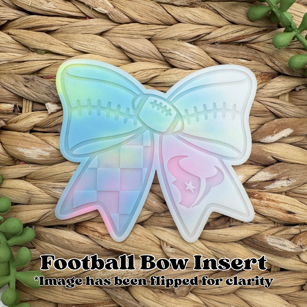 Texans Texas Football Bow Insert Freshie Mold