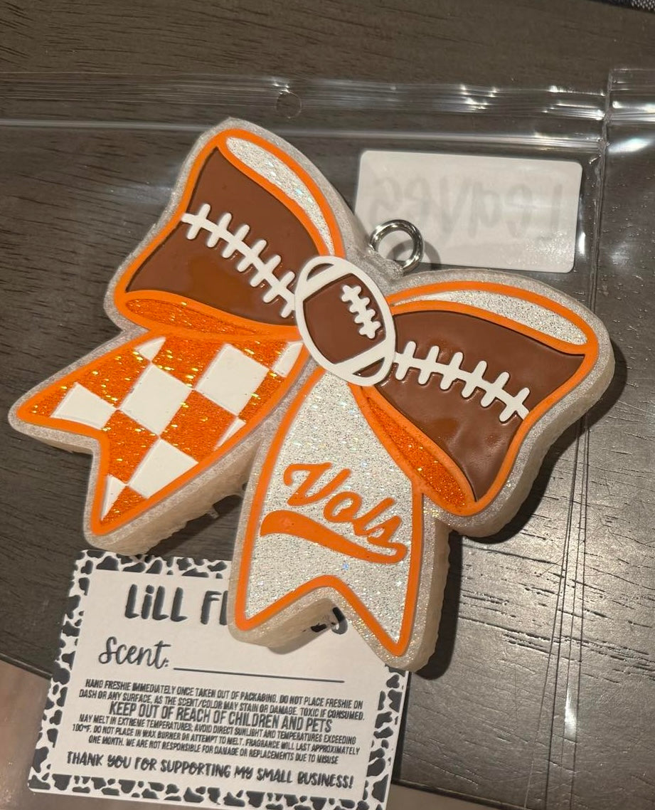 Vols Tennessee Volunteer Football Bow Insert Freshie Mold