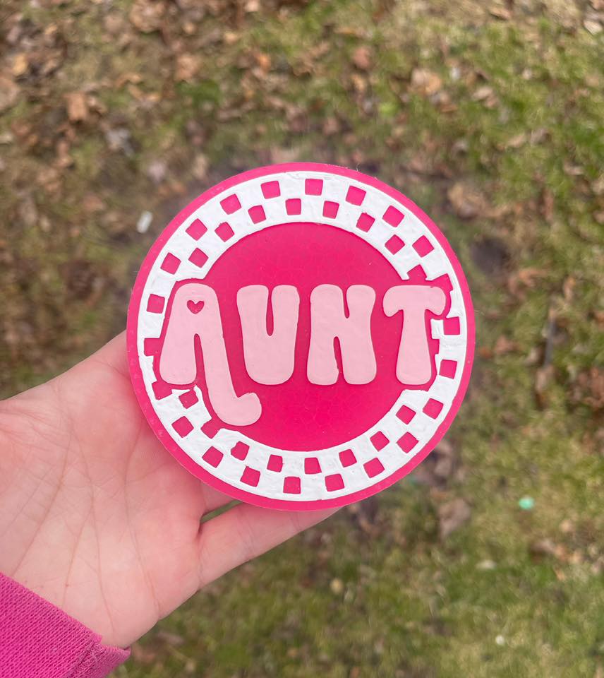Aunt Round Insert for Circle Freshie Mold