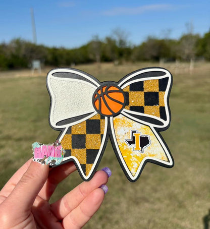 Basketball Bow Insert Freshie Mold