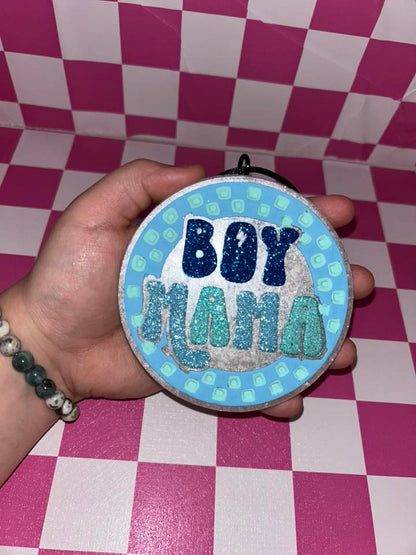 Boy Mama Round Insert for Circle Freshie Mold