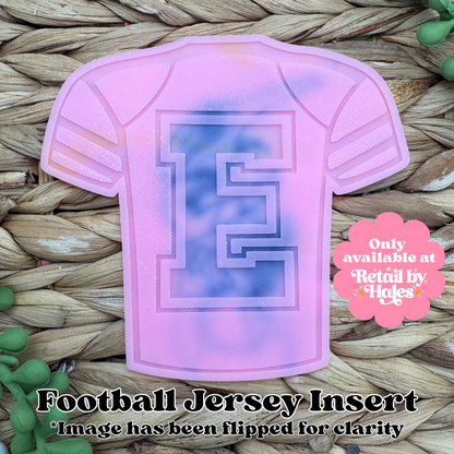 E Varsity Letter Football Jersey Insert Freshie Mold