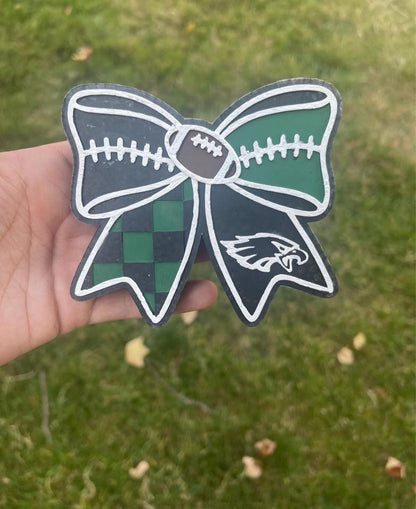 Philadelphia Eagles Football Bow Insert Freshie Mold