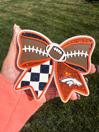 Broncos Football Bow Insert Freshie Mold