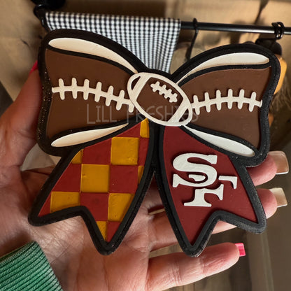 San Francisco Football Bow Insert Freshie Mold