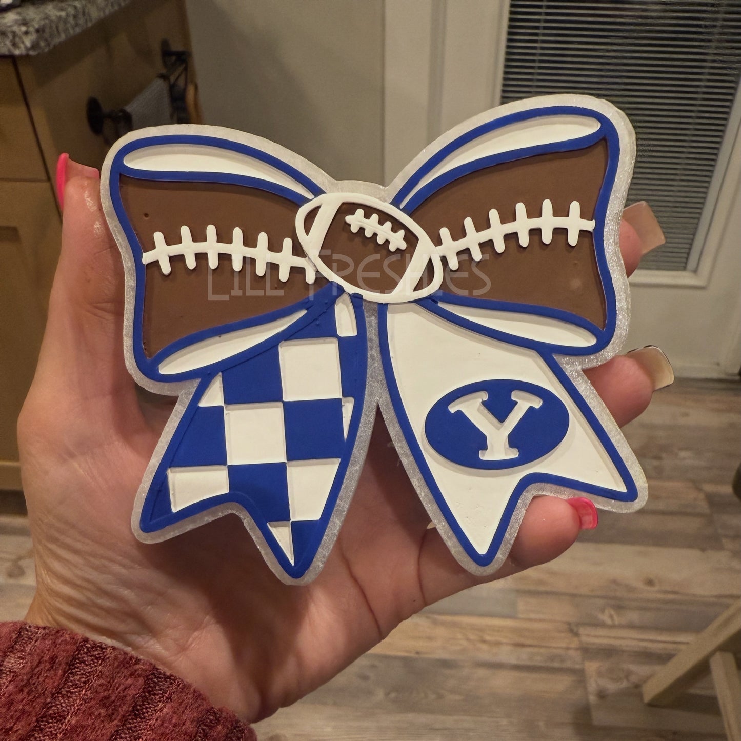 BYU Football Bow Insert Freshie Mold