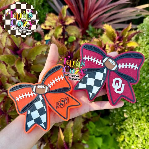 OSU Oklahoma State Football Bow Insert Freshie Mold