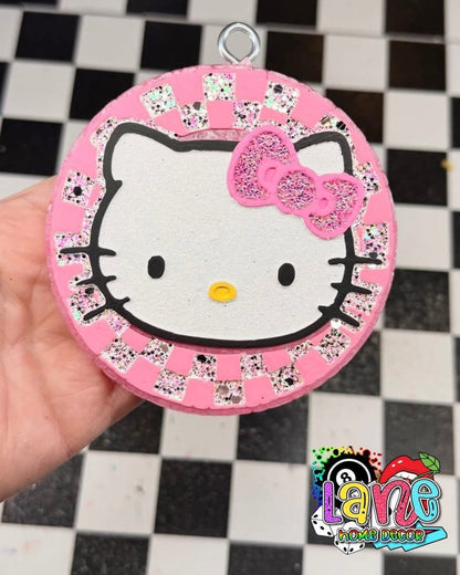 HK Kitty Round Insert for Circle Freshie Mold